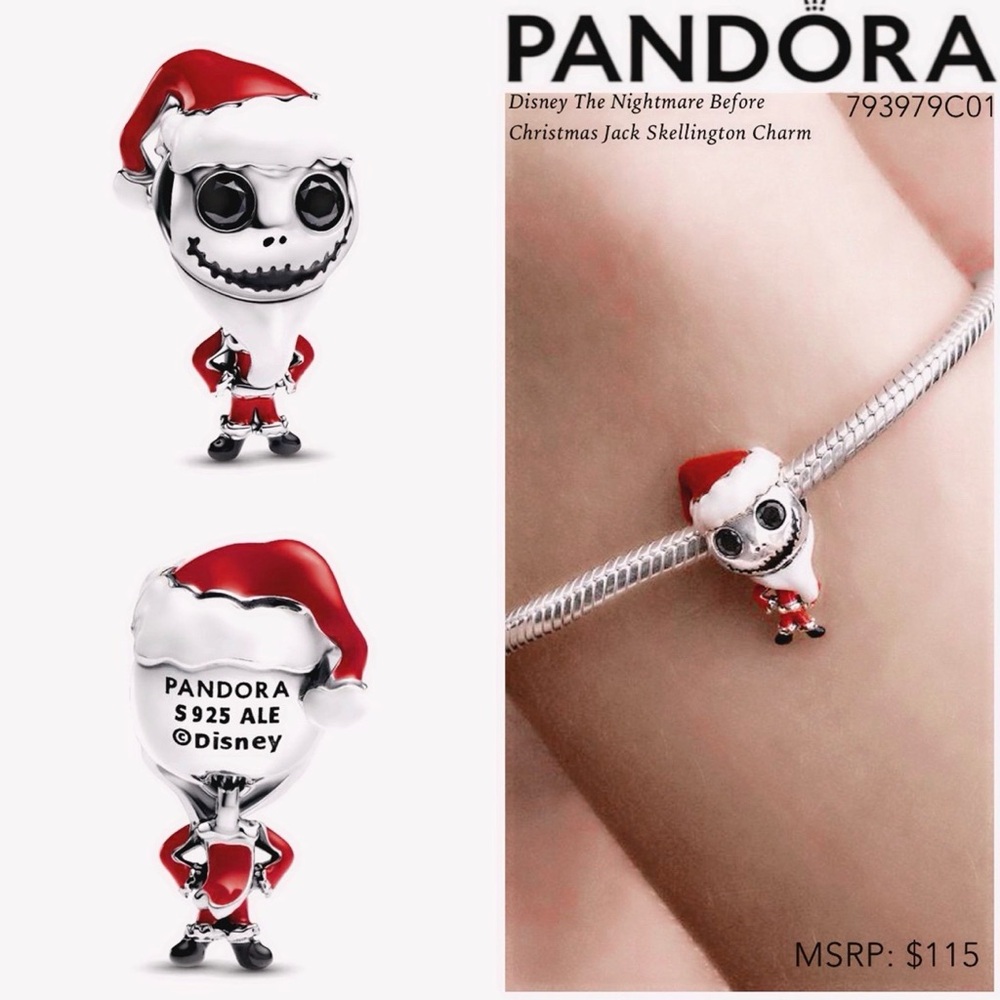 PANDORA Disney The Nightmare Before Christmas Jack Skellington w/box